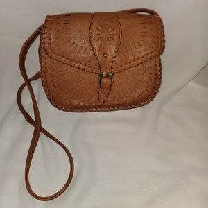 Brown non leather crossbody